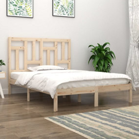 Berkfield Bed Frame Solid Wood Pine 140x190 cm