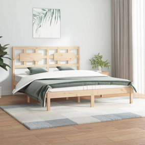 Berkfield Bed Frame Solid Wood Pine 150x200 cm 5FT King Size