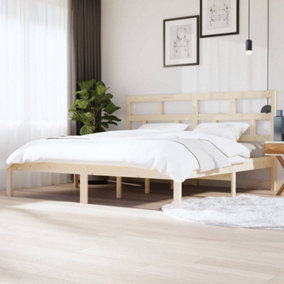 Berkfield Bed Frame Solid Wood Pine 200x200 cm