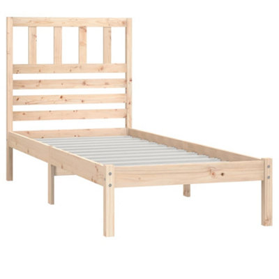 Berkfield Bed Frame Solid Wood Pine 75x190 cm Small Single