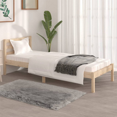 Berkfield Bed Frame Solid Wood Pine 75x190 cm Small Single