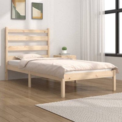 Berkfield Bed Frame Solid Wood Pine 90x190 cm 3FT Single