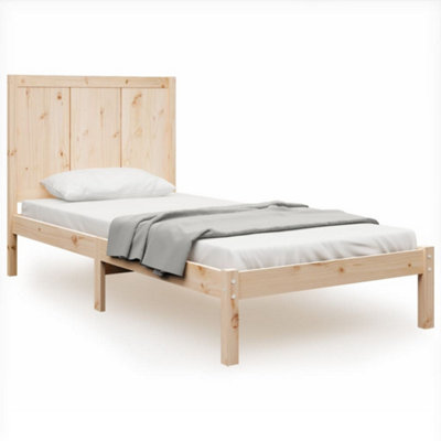 Berkfield Bed Frame Solid Wood Pine 90x190 cm 3FT Single