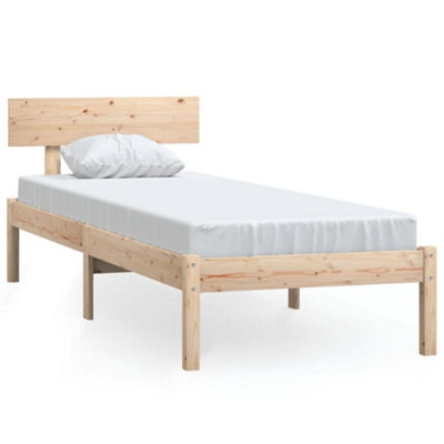Berkfield Bed Frame Solid Wood Pine 90x190 cm Single
