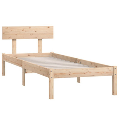 Berkfield Bed Frame Solid Wood Pine 90x190 cm Single