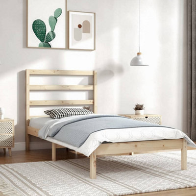 Berkfield Bed Frame Solid Wood Pine 90x200 cm Single | DIY at B&Q