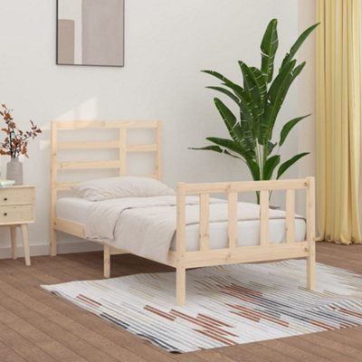 Light wood deals bed frame twin