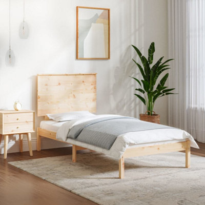 Berkfield Bed Frame Solid Wood Pine 90x200 cm | DIY at B&Q