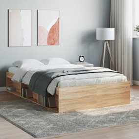 Berkfield Bed Frame Sonoma Oak 120x190 cm Small Double