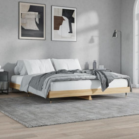 Berkfield Bed Frame Sonoma Oak 180x200 cm 6FT Super King Engineered Wood