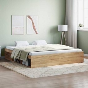 Berkfield Bed Frame Sonoma Oak 180x200 cm Super King Size