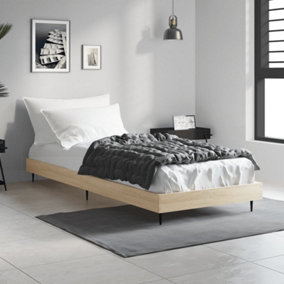 Berkfield Bed Frame Sonoma Oak 75x190 cm 2FT6 Small Single Engineered Wood