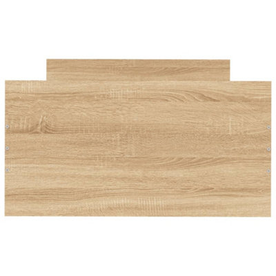 Berkfield Bed Frame Sonoma Oak 75x190 cm Small Single Engineered Wood