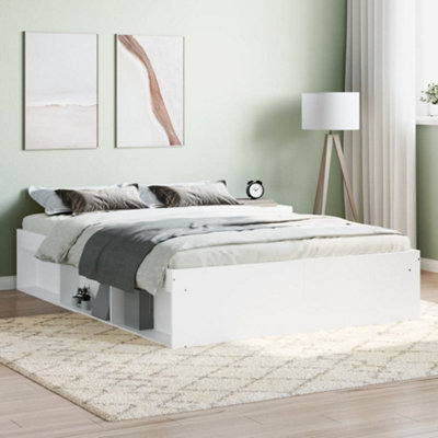 Berkfield Bed Frame White 135x190 cm Double