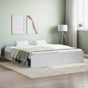 Berkfield Bed Frame White 180x200 cm Super King Size