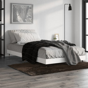 Berkfield Bed Frame White 90x190 cm 3FT Single Engineered Wood