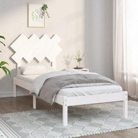 Berkfield Bed Frame White 90x200 cm Solid Wood