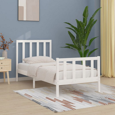 Simple white deals twin bed frame