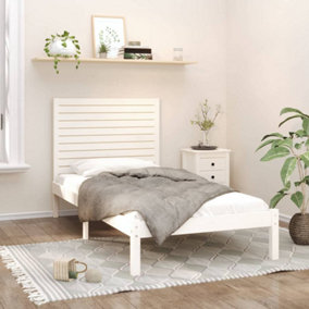 Berkfield Bed Frame White Solid Wood 90x200 cm