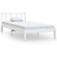 Berkfield Bed Frame White Solid Wood Pine 75x190 cm Small Single
