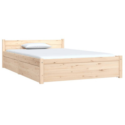 Berkfield Bed Frame with Drawers 120x190 cm 4FT Small Double