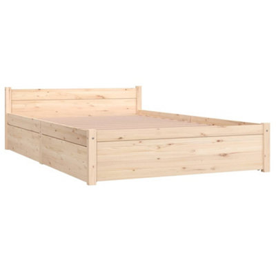 Berkfield Bed Frame with Drawers 120x190 cm 4FT Small Double