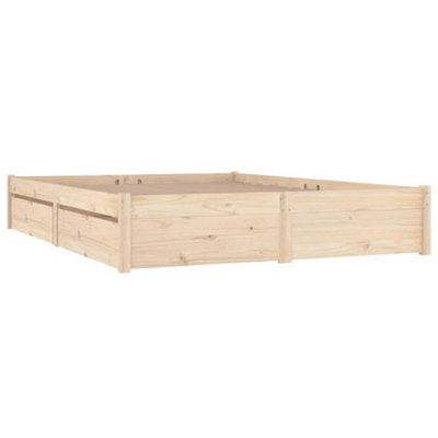 Berkfield Bed Frame with Drawers 140x190 cm