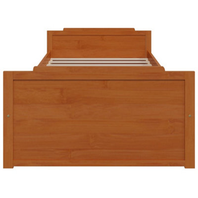 Berkfield Bed Frame with Drawers Honey Brown Solid Wood Pine 90x200 cm