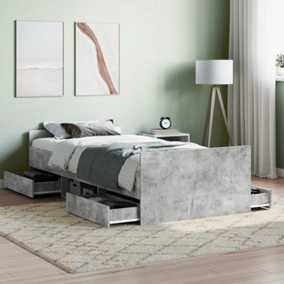 Grey queen headboard and outlet footboard