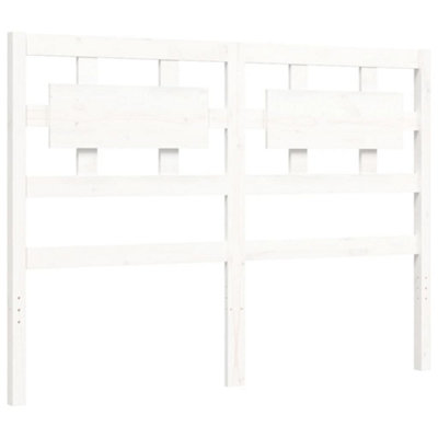 Berkfield Bed Frame with Headboard White 120x200 cm Solid Wood