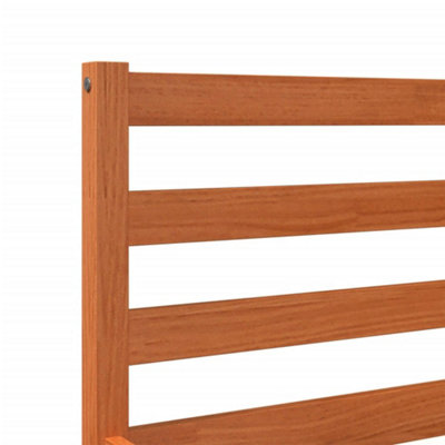 Berkfield Bed Frame without Mattress Wax Brown 90x200 cm Solid Wood Pine