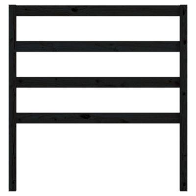 Berkfield Bed Headboard Black 106x4x100 cm Solid Wood Pine