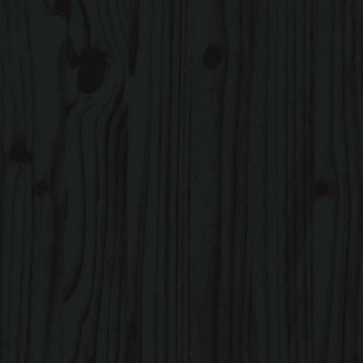 Berkfield Bed Headboard Black 146x4x100 cm Solid Wood Pine
