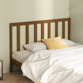 Berkfield Bed Headboard Honey Brown 146x4x100 cm Solid Wood Pine