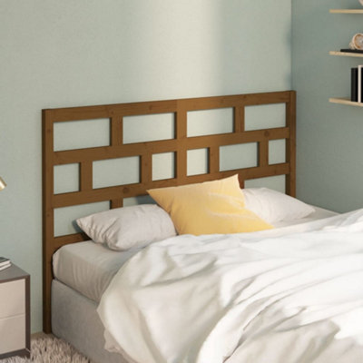 Berkfield Bed Headboard Honey Brown 166x4x100 cm Solid Wood Pine