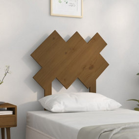 Berkfield Bed Headboard Honey Brown 72.5x3x81 cm Solid Wood Pine