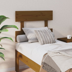 Berkfield Bed Headboard Honey Brown 78.5x3x81 cm Solid Wood Pine