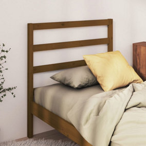 Berkfield Bed Headboard Honey Brown 81x4x100 cm Solid Wood Pine