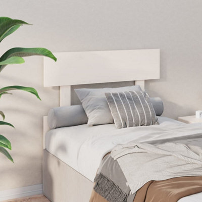 Berkfield Bed Headboard White 103.5x3x81 cm Solid Wood Pine