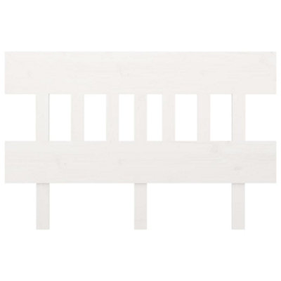 Berkfield Bed Headboard White 123.5x3x81 cm Solid Wood Pine