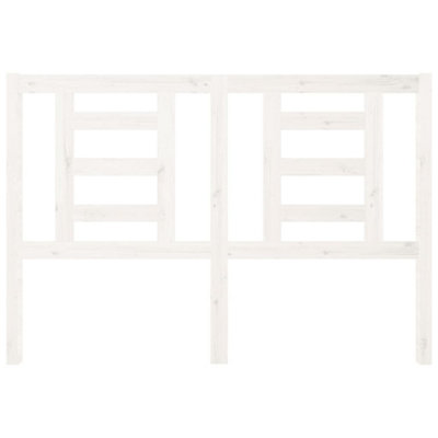Berkfield Bed Headboard White 126x4x100 cm Solid Wood Pine