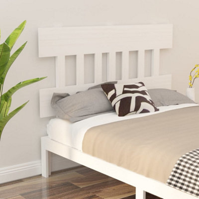 Berkfield Bed Headboard White 143.5x3x81 cm Solid Wood Pine