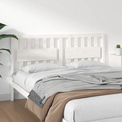 Berkfield Bed Headboard White 155.5x4x100 cm Solid Wood Pine