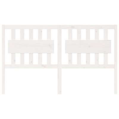 Berkfield Bed Headboard White 165.5x4x100 cm Solid Wood Pine