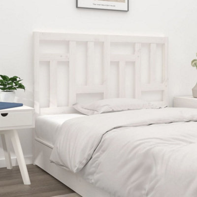 Berkfield Bed Headboard White 165.5x4x100 cm Solid Wood Pine | DIY at B&Q