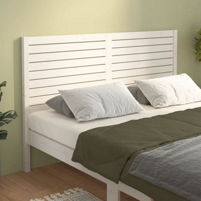 Berkfield Bed Headboard White 166x4x100 cm Solid Wood Pine