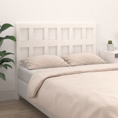 Berkfield Bed Headboard White 185.5x4x100 cm Solid Wood Pine | DIY at B&Q