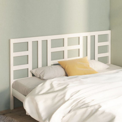 Berkfield Bed Headboard White 186x4x100 cm Solid Wood Pine | DIY at B&Q
