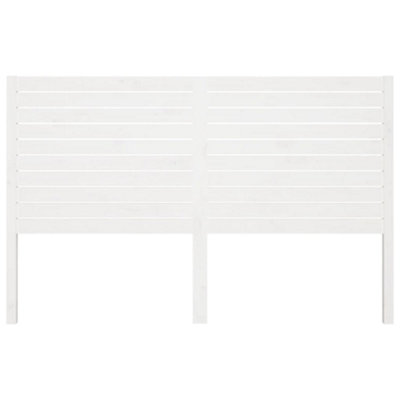 Berkfield Bed Headboard White 206x4x100 cm Solid Wood Pine