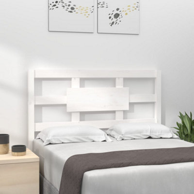 Berkfield Bed Headboard White 80.5x4x100 cm Solid Wood Pine | DIY at B&Q